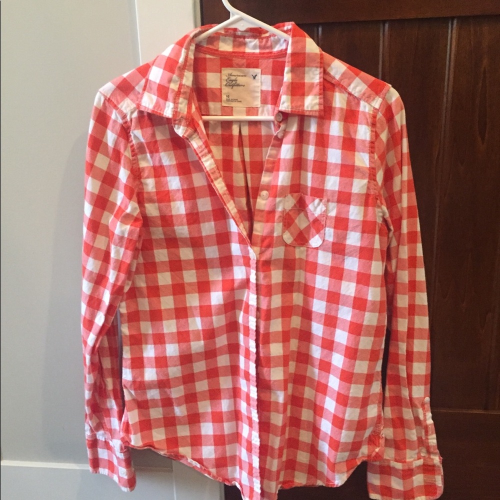 American Eagle Plaid Top